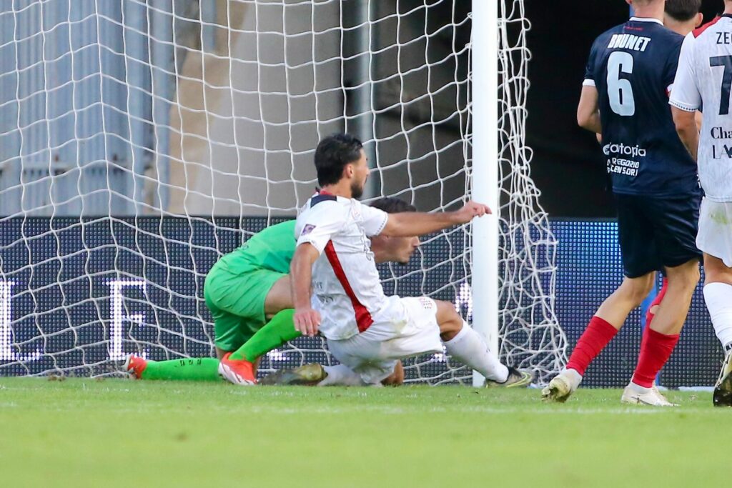 La zampata vincente di Musso contro il Campobasso (Foto Credits: Ufficio Stampa Campobasso)