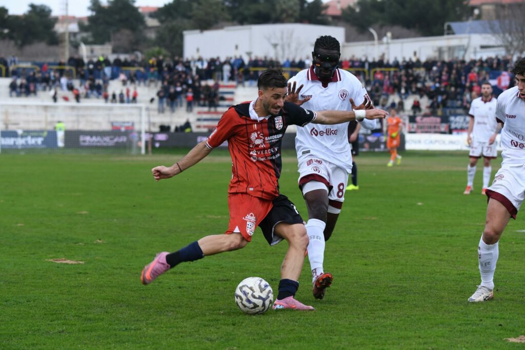 Ernesto Starita in un'azione del match contro l'Arezzo (Credits: Alessandro Sanna)