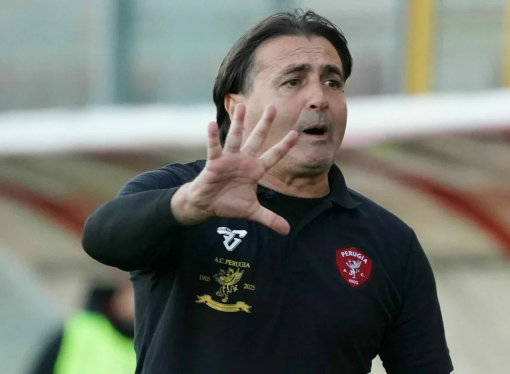 L'allenatore del Perugia, Giovanni Tedesco