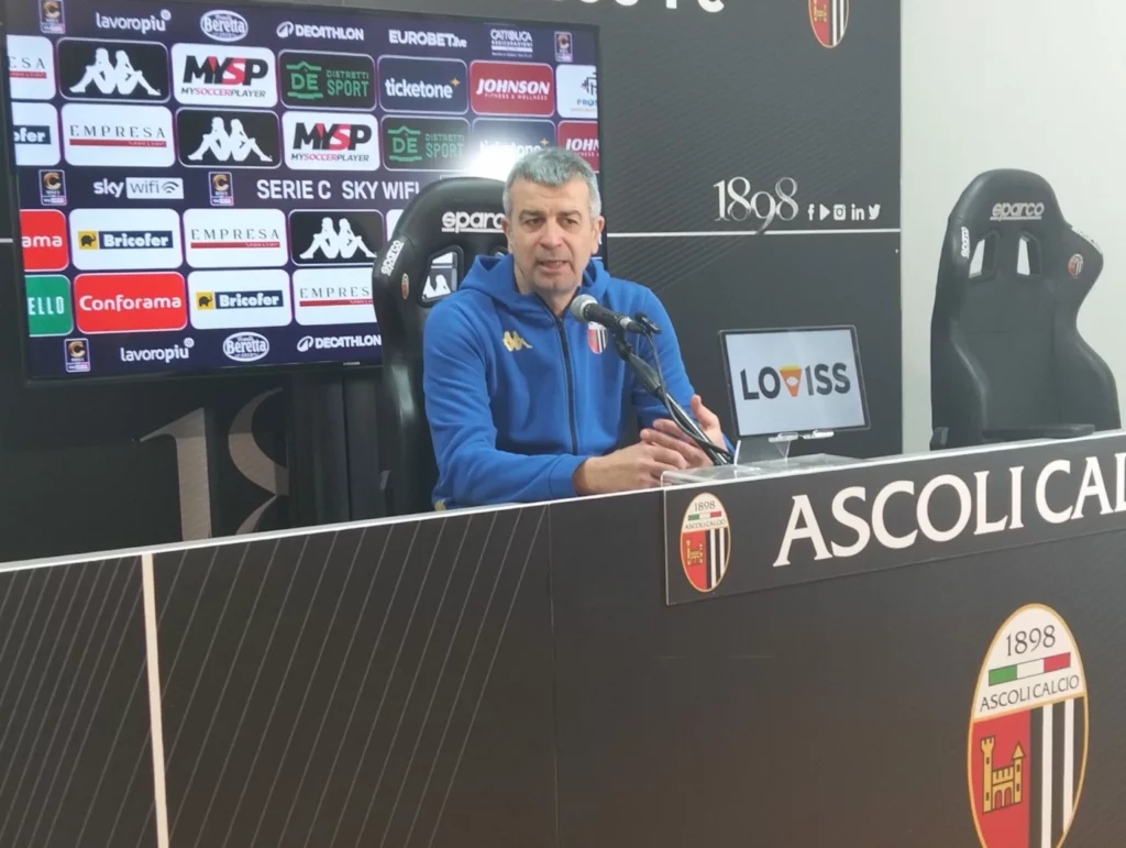 L'allenatore dell'Ascoli, Francesco Tomei (Credits: calcioascoli.it)