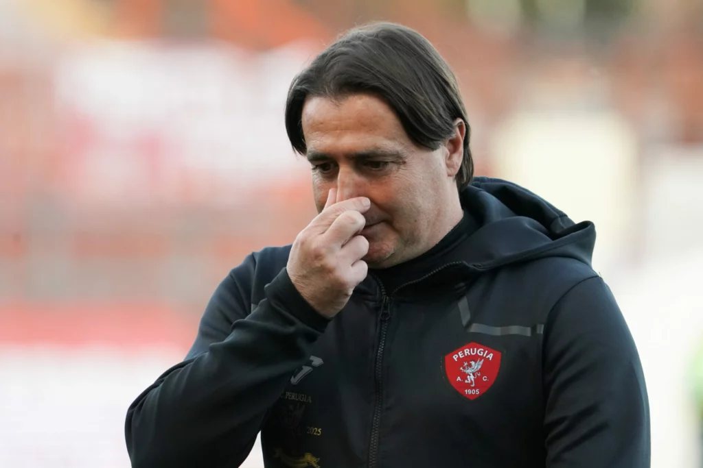 L'allenatore del Perugia, Giovanni Tedesco