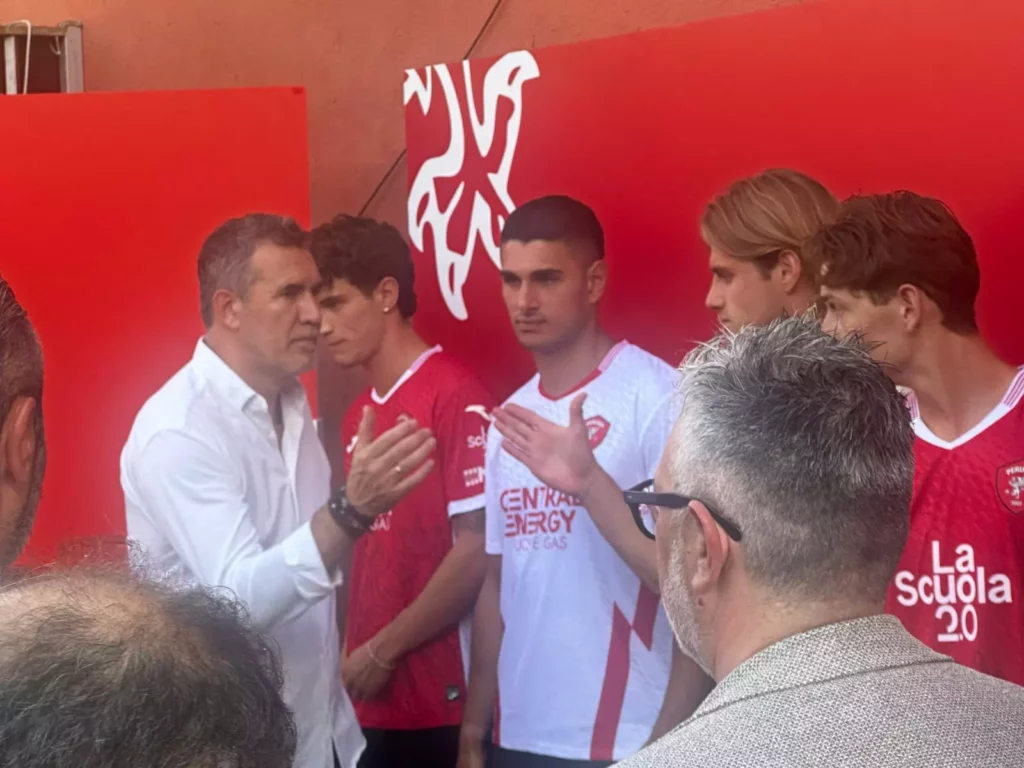 Borras e i giocatori del Perugia