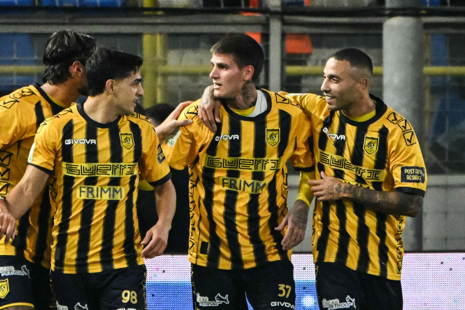 Uno scatto dei giocatori della Juve Stabia