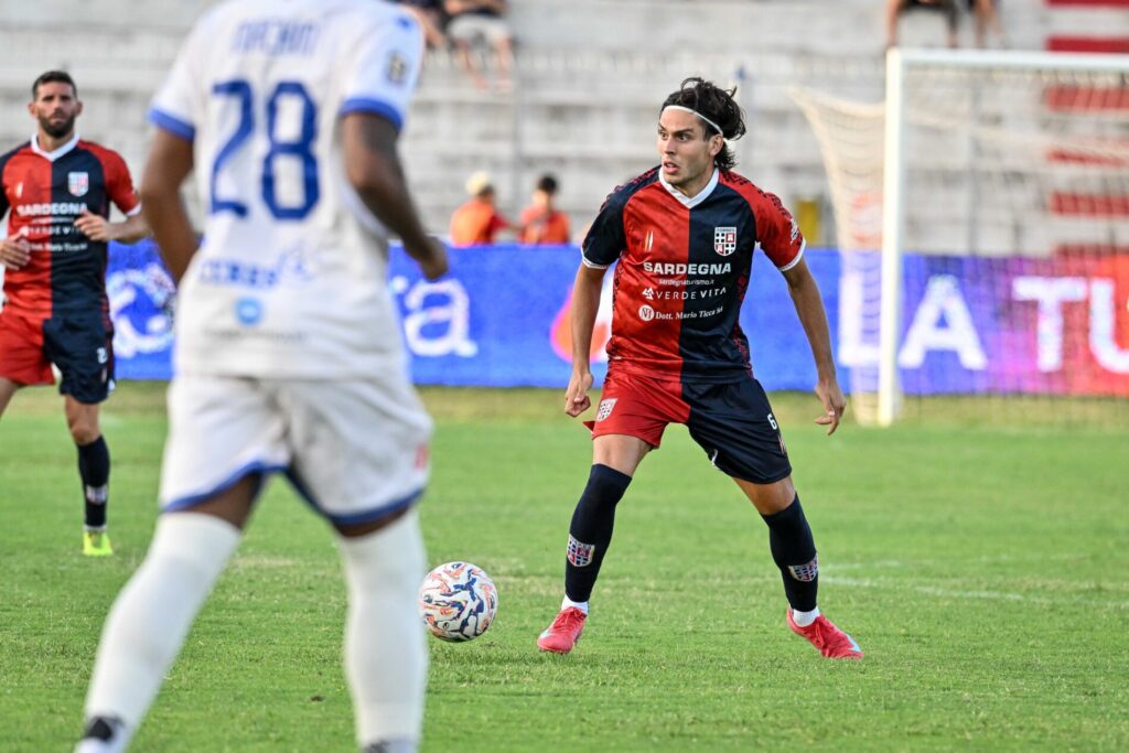 Francesco Nunziatini durante la partita contro la Sambenedettese