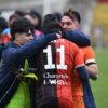 Adama Diakite esulta dopo il gol contro il Campobasso (Credits: Torres / Alessandro Sanna)