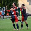L'esultanza di Michele Carboni dopo il gol contro la Sambenedettese